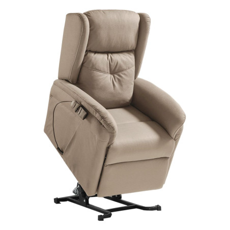 Fauteuil relax releveur électrique beige tissu waterproof - DONIA
