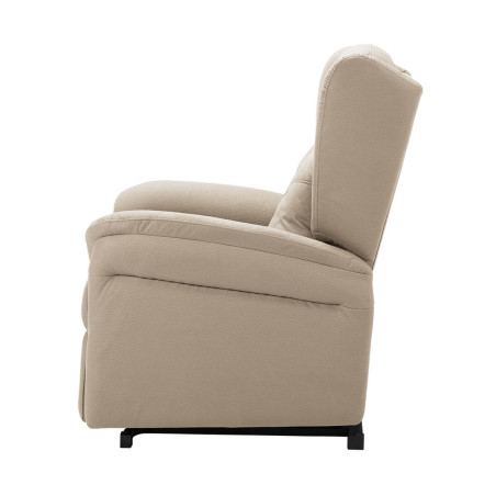 Fauteuil relax releveur électrique beige tissu waterproof - DONIA
