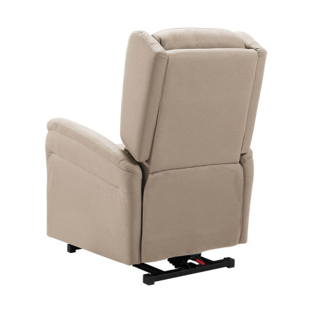 Fauteuil relax releveur électrique beige tissu waterproof - DONIA