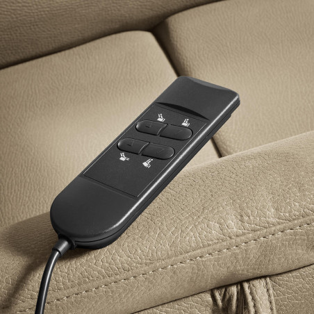 Fauteuil relax releveur électrique beige tissu waterproof - DONIA