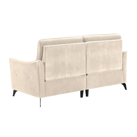 Canapé 3 Places Électrique Tissu Waterproof Beige - BURGA