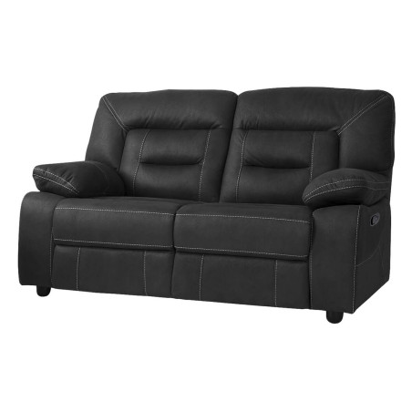 Canapé relax manuel 2 places gris foncé - ALNASS