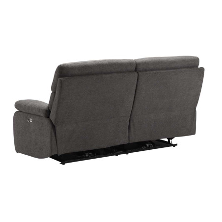 Canapé relax électrique 2,5 places gris foncé - MIGUELOR