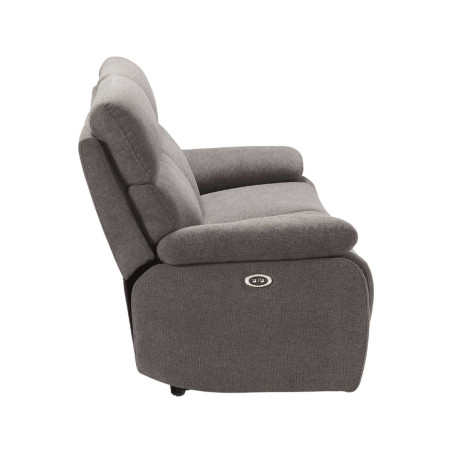 Canapé relax électrique 2,5 places gris foncé - MIGUELOR
