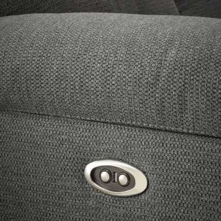 Canapé relax électrique 2,5 places gris foncé - MIGUELOR