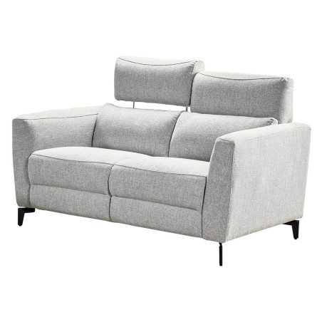 Canapé fixe 2 places gris clair - MUMIO