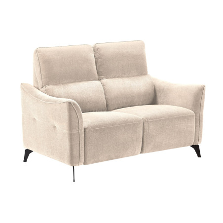 Canapé fixe 2 places tissu waterproof beige - BURGA