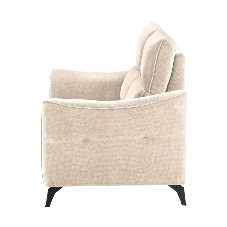 Canapé fixe 2 places tissu waterproof beige - BURGA