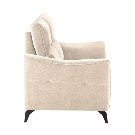 Canapé fixe 2 places tissu waterproof beige - BURGA