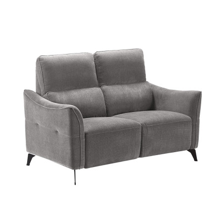 Canapé fixe 2 places tissu waterproof gris - BURGA