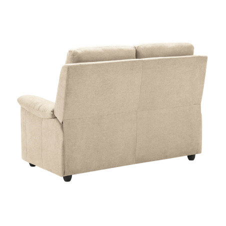 Canapé 2 Places Fixe Tissu Ivoire - HUESA