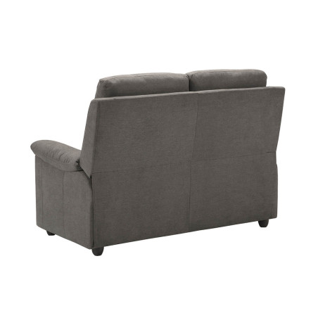 Canapé 2 Places Fixe Tissu Gris - HUESA