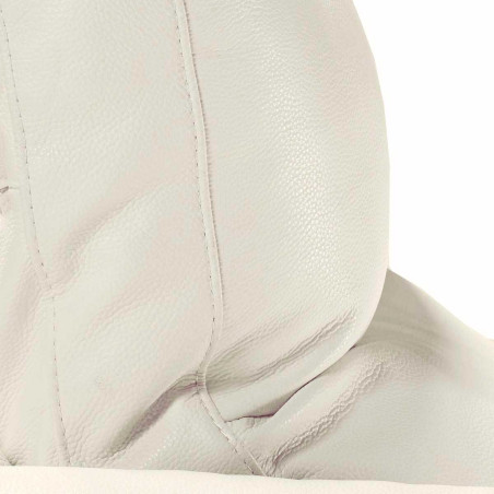 Canapé 2 places fixe cuir blanc - MAZIRA