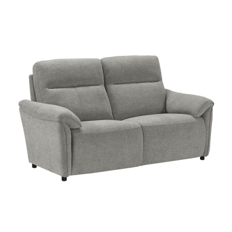 Canapé 2 Places Fixe Tissu Gris Chiné - MAZIRA