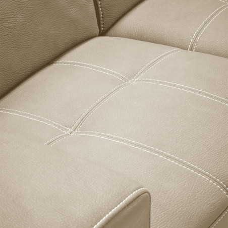 Canapé d'angle gauche convertible avec 2 poufs et 1 coffre - FAUNE