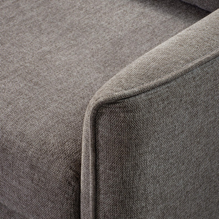 Canapé 3 Places Convertible Tissu Gris Foncé - ALTIRA