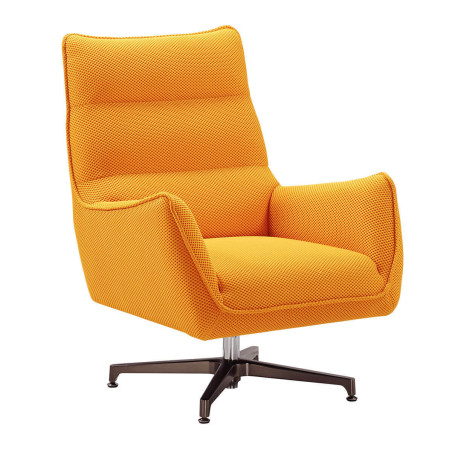 Fauteuil pivotant tissu maille 3D jaune - LAREDA