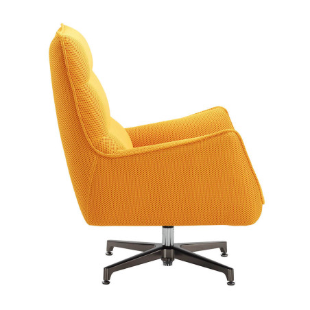 Fauteuil pivotant tissu maille 3D jaune - LAREDA
