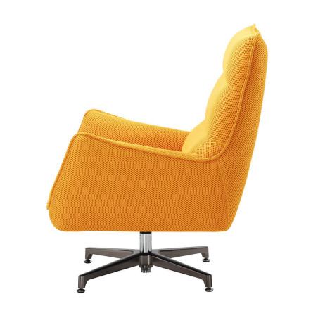 Fauteuil pivotant tissu maille 3D jaune - LAREDA