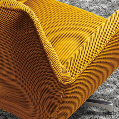 Fauteuil pivotant tissu maille 3D jaune - LAREDA
