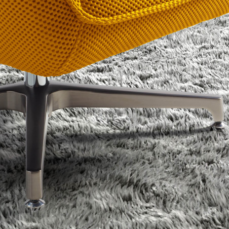 Fauteuil pivotant tissu maille 3D jaune - LAREDA