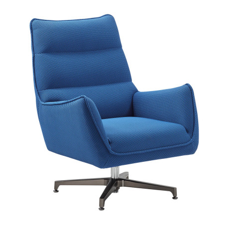 Fauteuil pivotant tissu maille 3D bleu - LAREDA