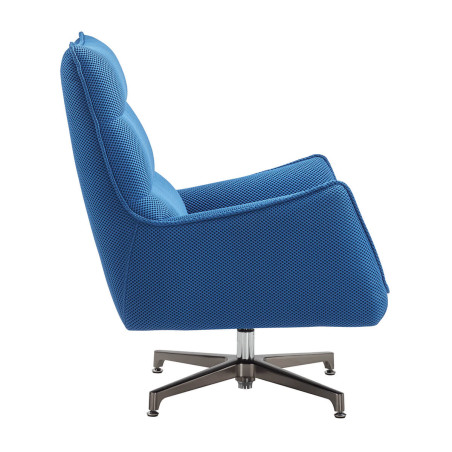 Fauteuil pivotant tissu maille 3D bleu - LAREDA