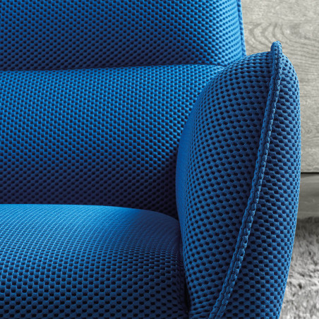 Fauteuil pivotant tissu maille 3D bleu - LAREDA