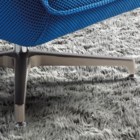 Fauteuil pivotant tissu maille 3D bleu - LAREDA