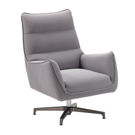 Fauteuil pivotant tissu maille 3D gris - LAREDA