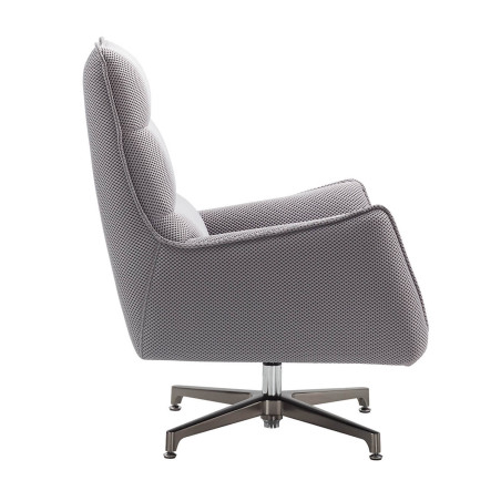 Fauteuil pivotant tissu maille 3D gris - LAREDA