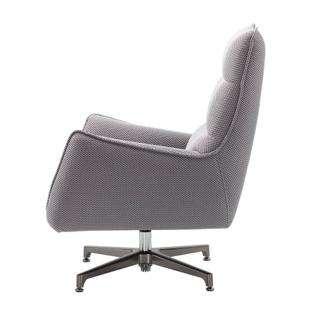 Fauteuil pivotant tissu maille 3D gris - LAREDA