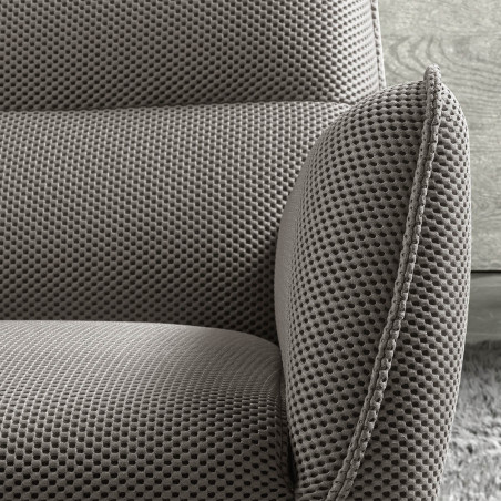 Fauteuil pivotant tissu maille 3D gris - LAREDA