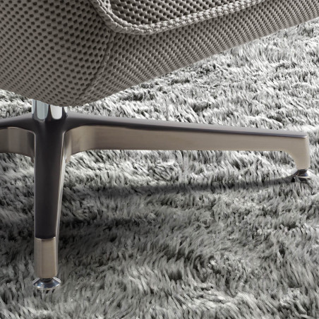 Fauteuil pivotant tissu maille 3D gris - LAREDA