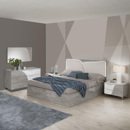 Miroir rectangulaire avec cadre aspect bois - ABBIO