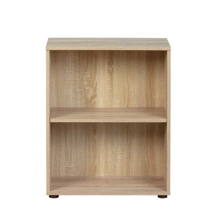 Étagère bibliothèque 2 niveaux effet bois finition sonoma - LEOR