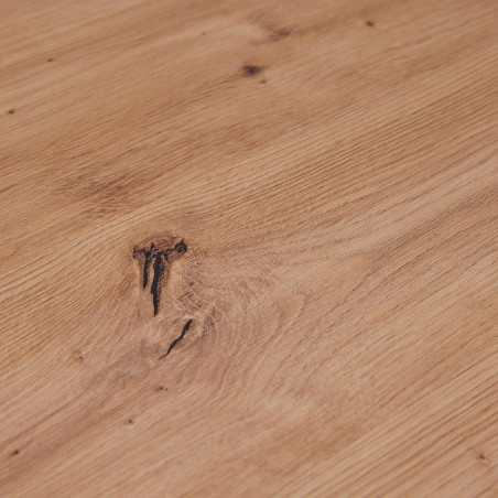 Ilot de cuisine anthracite et plateau effet bois - KENIO