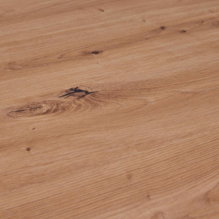 Ilot de cuisine anthracite et plateau effet bois - KENIO