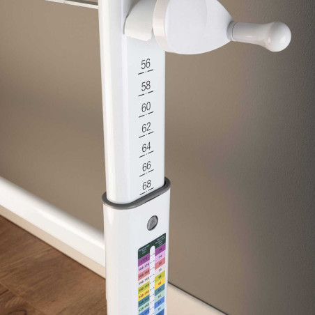 Bureau enfant réglable en hauteur blanc avec étagères - TECHNOR