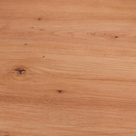 Ilot de cuisine blanc et plateau effet bois - KENIO