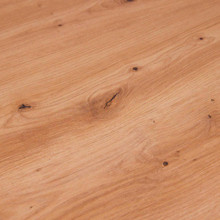 Ilot de cuisine blanc et plateau effet bois - KENIO