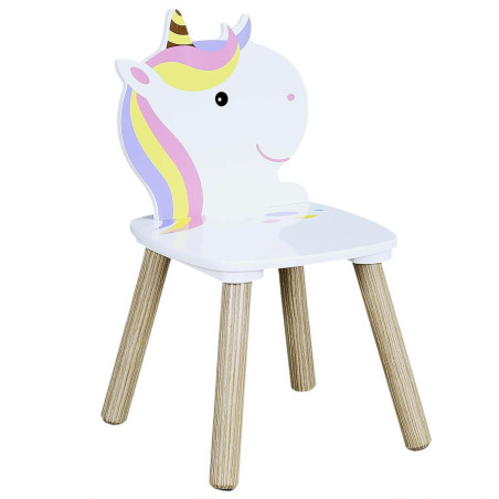 Ensemble table et 2 chaises enfant motif licorne - UNICIO