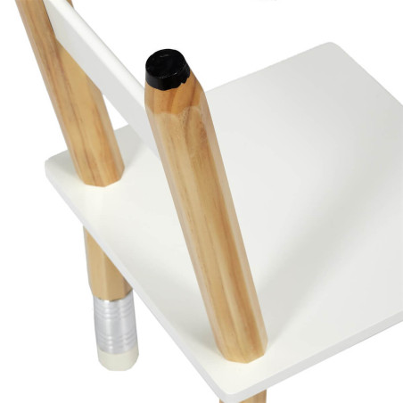 Ensemble table et 2 chaises enfant base crayons - LAPIO