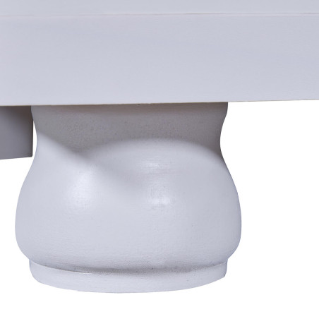 Armoire 2 Portes Bois Massif Vernis Blanc - NERON