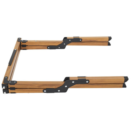 Table Basse Pliante Camping Métal Imitation Bois Sac de Transport - KAMIRA