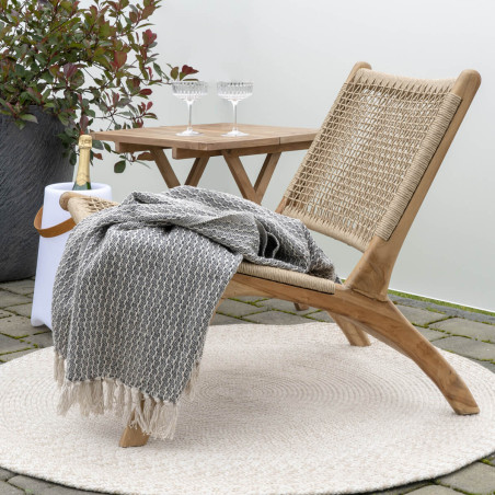 Table basse carrée en teck massif naturel - NAPIO