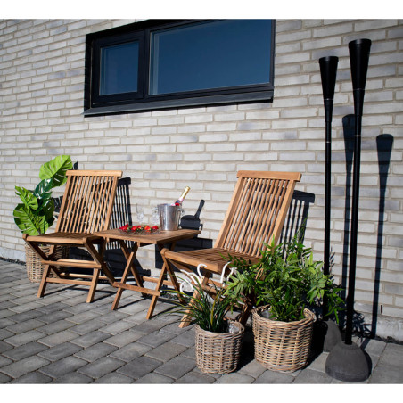 Table basse carrée en teck massif naturel - NAPIO