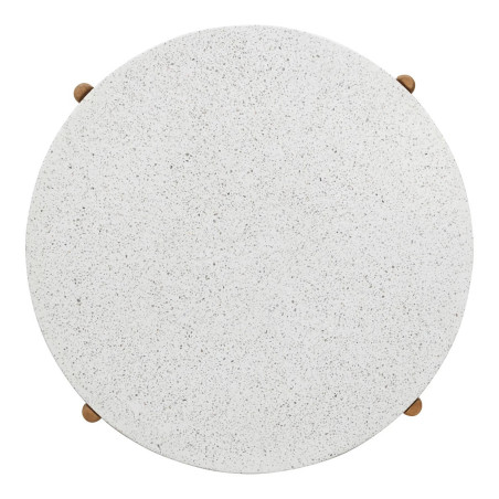 Table basse ronde Ø84,5 cm en acacia et terrazzo - LORIRA