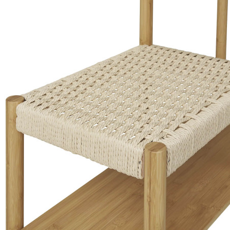 Meuble d’entrée penderie avec étagères à chaussures et assise - WIKIRA