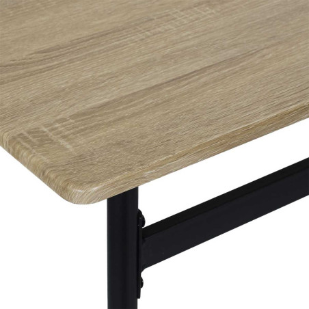 Table mange-debout plateau aspect bois structure métallique - DARON
